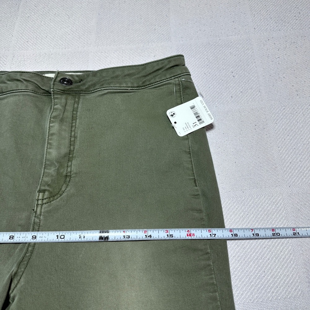 NEW Free People Just Float On Flare Jeans Womens 31 High Rise Stretch Army Green - Picture 10 of 14